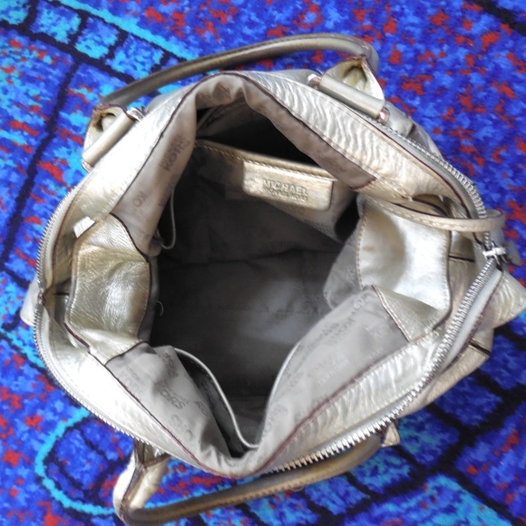 MICHAEL Kors Metallic Leather Satchel Handbag - Picture 8 of 11